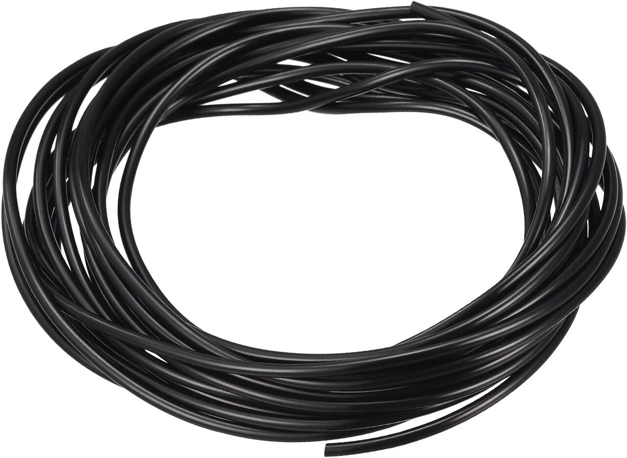 Solid Rubber Cord Tubing 10ft 1.5mm Dia Black Rubber Tube for DIY Craft Beading Necklaces Bracelet